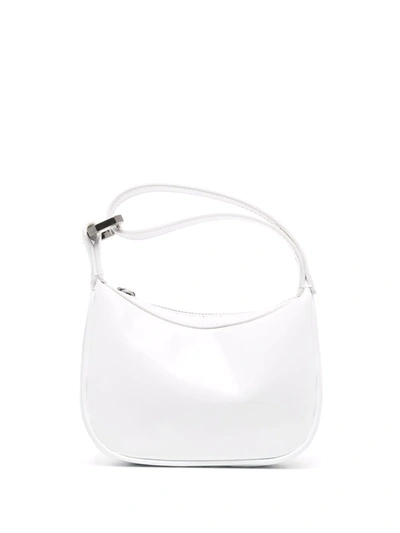 Shop Eéra Mini Moon Leather Tote Bag In White