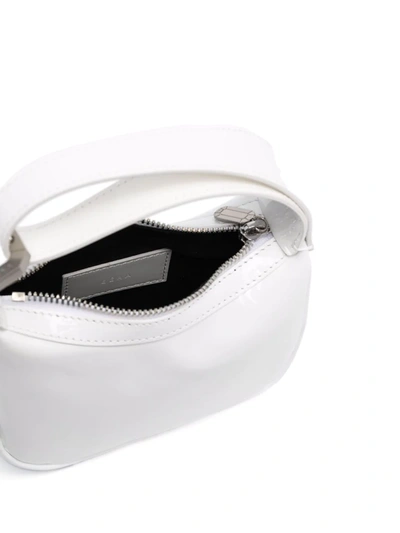 Shop Eéra Mini Moon Leather Tote Bag In White