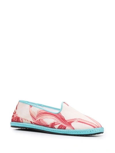 Shop Pierre-louis Mascia Mix-print Slip-on Loafers In Red