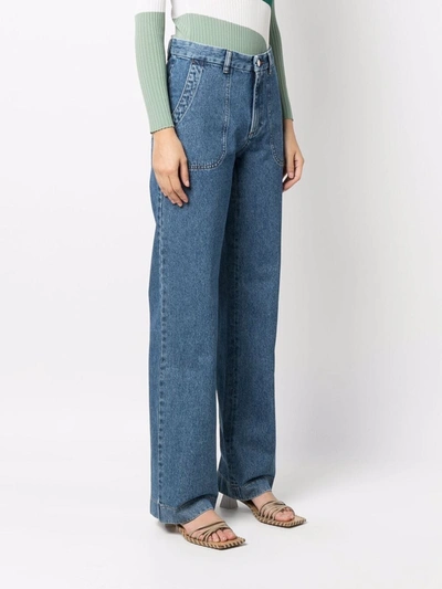 Shop Apc Seaside High-waist Flared Jeans In Blue