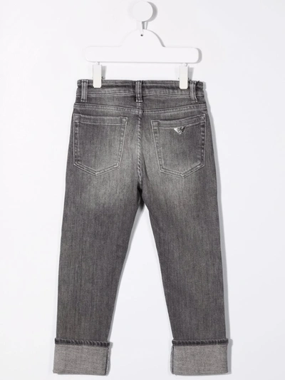 Shop Emporio Armani Mid-rise Skinny Jeans In Grey