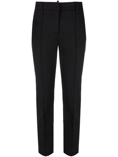 Brunello Cucinelli Cropped Slim-cut Trousers In Black