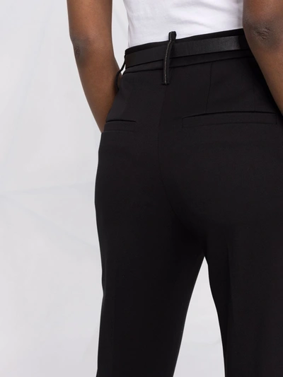 Brunello Cucinelli Cropped Slim-cut Trousers In Black