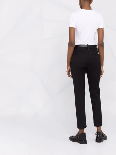 Shop Brunello Cucinelli Cropped Slim-cut Trousers In Black