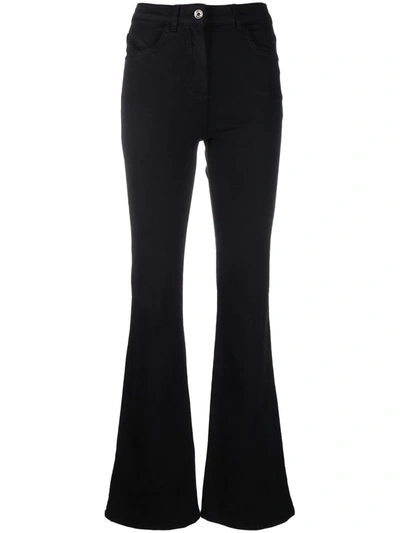 Patrizia Pepe High-rise Flared Jeans In Black