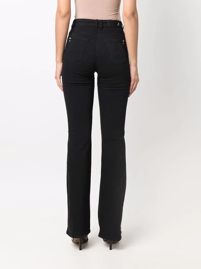 Patrizia Pepe High-rise Flared Jeans In Black