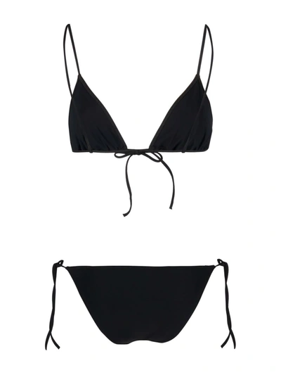 Lido Self-tie Mid-rise Bikini In Black