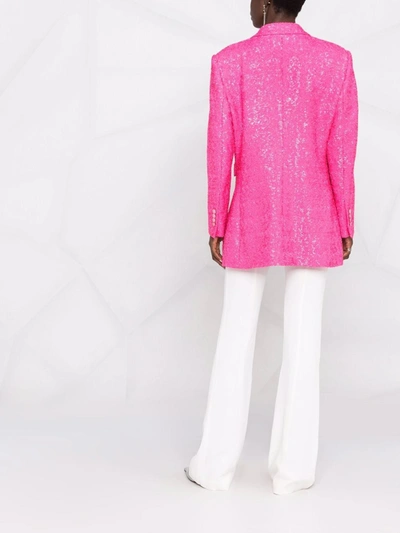 Shop Dolce & Gabbana Sequin Single-breasted Blazer In Pink