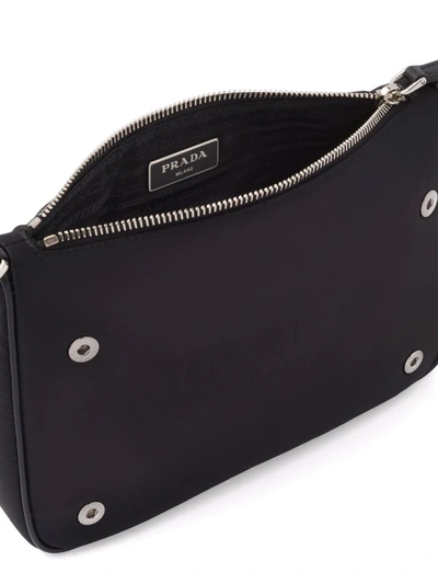 Shop Prada Re-nylon Shoulder Bag In Black