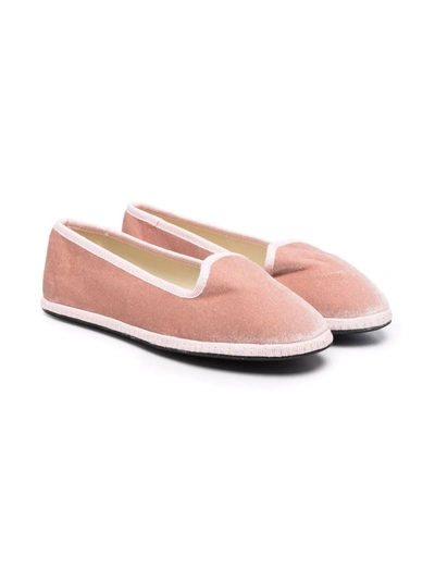 Shop Siola Slip-on Velvet Loafers In Pink