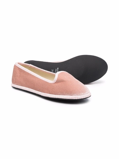 Shop Siola Slip-on Velvet Loafers In Pink