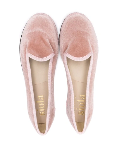 Shop Siola Slip-on Velvet Loafers In Pink