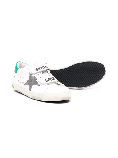 Shop Golden Goose Old School Touch-strap Sneakers In White