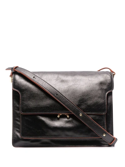 Shop Marni Trunk Satchel Bag In Black