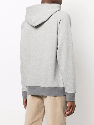 Shop Sebago Logo-print Pullover Hoodie In Grey