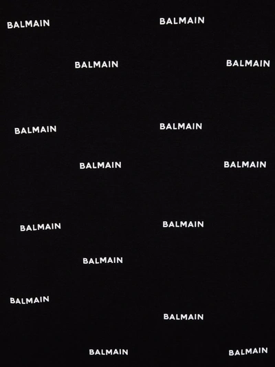 Shop Balmain Teen Logo-print T-shirt Dress In Black