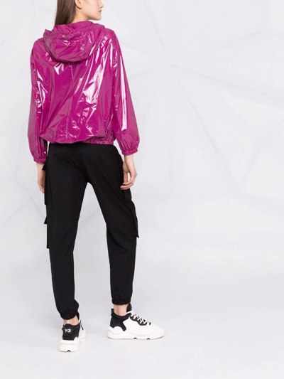 Shop Herno Zip-front Hooded Jacket In Pink
