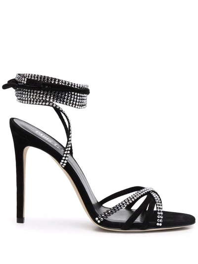 Shop Paris Texas Holly Nicole Crystal-embellished Sandals In Black