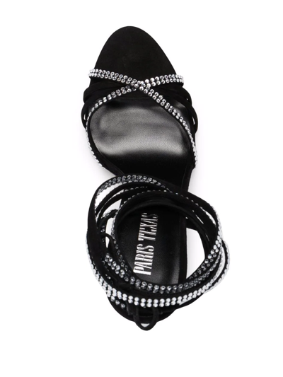 Shop Paris Texas Holly Nicole Crystal-embellished Sandals In Black