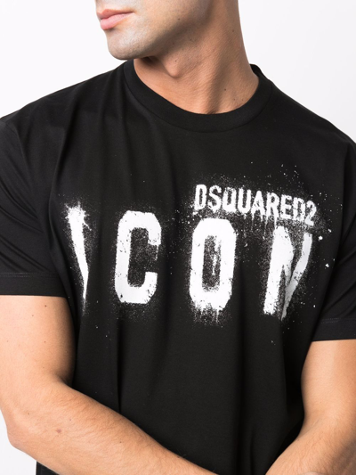 Shop Dsquared2 Cotton Icon T-shirt In Black