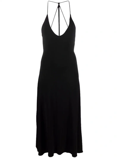 Shop Khaite Scoop-neck Midi Dress In Black