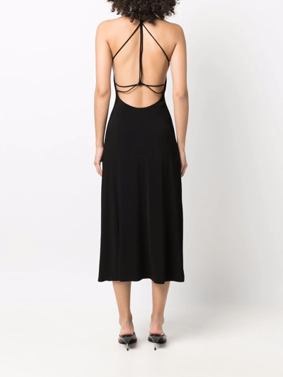 Shop Khaite Scoop-neck Midi Dress In Black