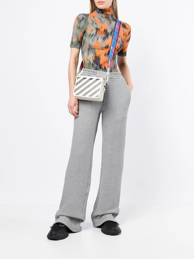 Off-white Diag Flared Trackpants In Grey