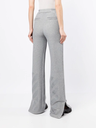 Shop Off-white Diag Flared Trackpants In Grey