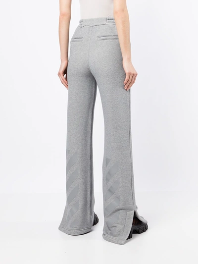 Off-white Diag Flared Trackpants In Grey