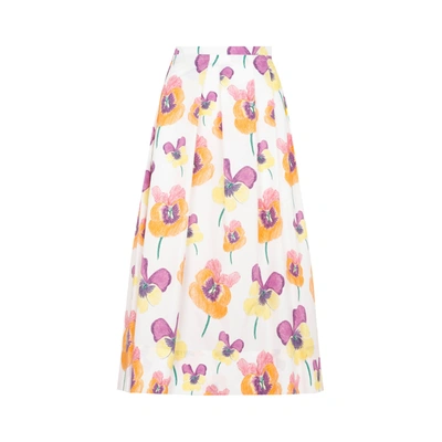 Shop Marni Cotton Skirt In Multicolour