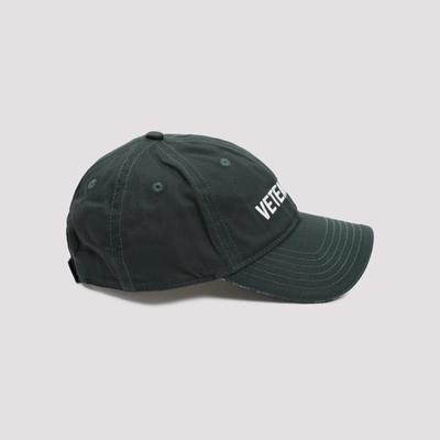 Shop Vetements Iconic Logo Cap Hat In Green