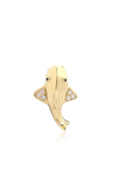 Shop Yvonne Léon 9k Gold Diamond Single Earring