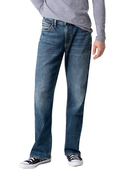 Shop Silver Jeans Co. Zac Relaxed Fit Straight Leg Jeans In Indigo