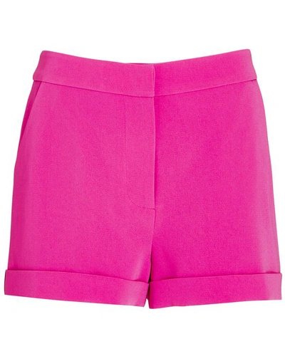 Shop Cinq À Sept Elaine Crepe Shorts In Pink-drk