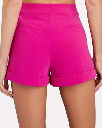 Shop Cinq À Sept Elaine Crepe Shorts In Pink-drk