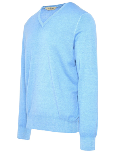 Shop Gran Sasso Blue Cashmere Sweater In Light Blue