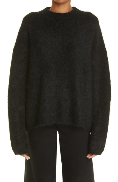 Shop Totême Biella Alpaca Blend Sweater In Black