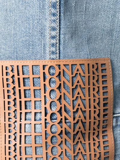 Billionaire All Over Bb Denim Jacket In Blue