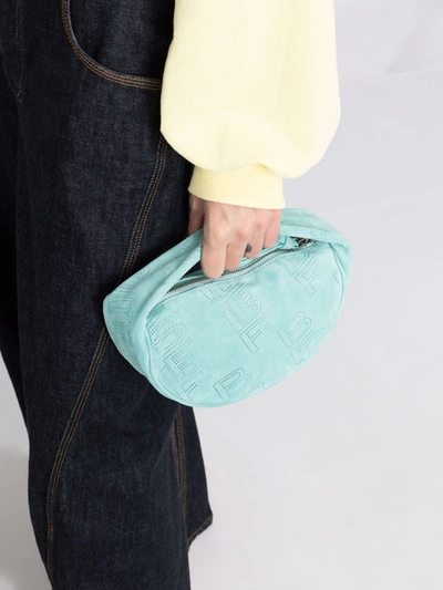 By Far Tasche Baby Cush Aus Blauem Leder In Blau