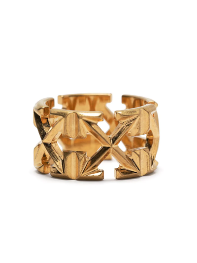 Off-white Arrows Ring In Gold