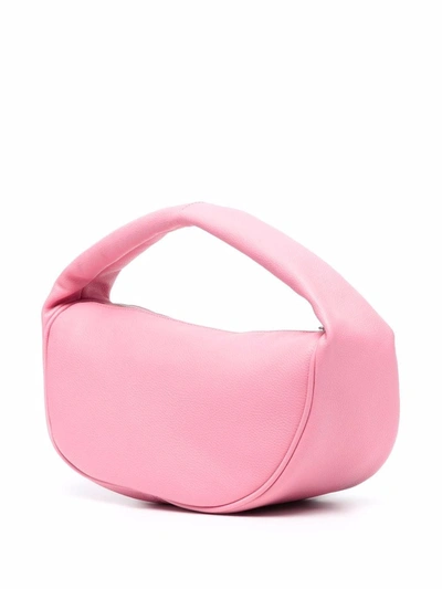 Shop By Far Baby Cush Leather Tote Bag In Rosa