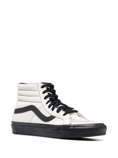 Shop Vans Sk8-hi Suede Panelled Sneakers In Weiss