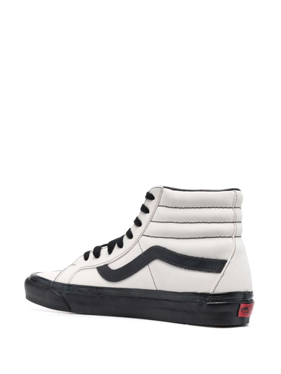 Shop Vans Sk8-hi Suede Panelled Sneakers In Weiss