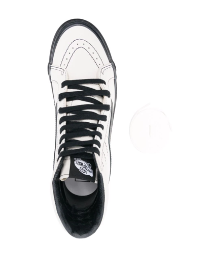 Vans Sk8-hi Suede Panelled Sneakers In Weiss