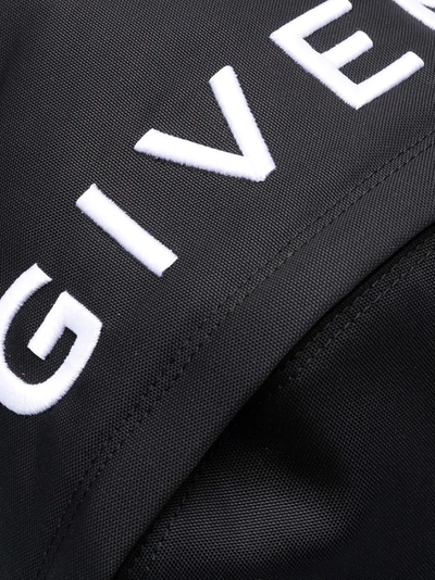 Shop Givenchy Embroidered-logo Backpack In Schwarz