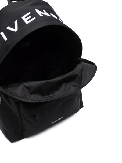 Shop Givenchy Embroidered-logo Backpack In Schwarz