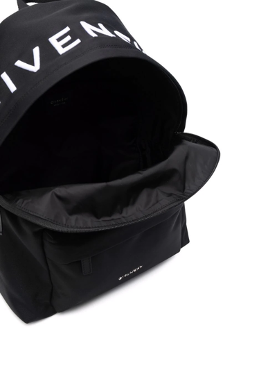 Givenchy Embroidered-logo Backpack In Schwarz