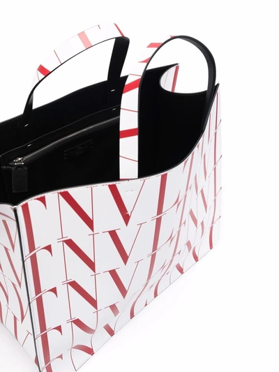 Shop Valentino Garavani Bags.. In Bianco Ottico-rouge Pur