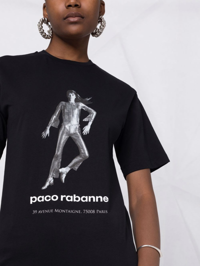 Shop Rabanne Paco  T-shirts And Polos Black