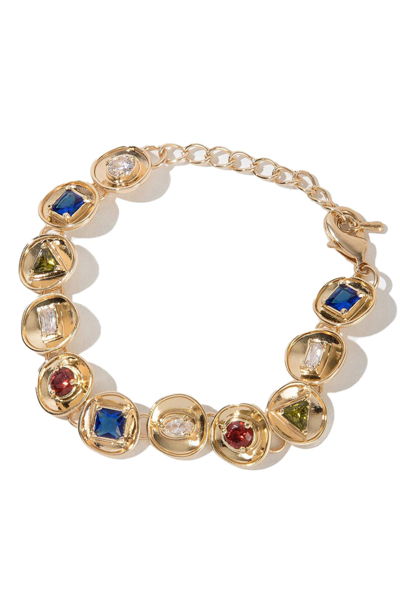 Shop Saachi Divine Multi-charm Studded Bracelet